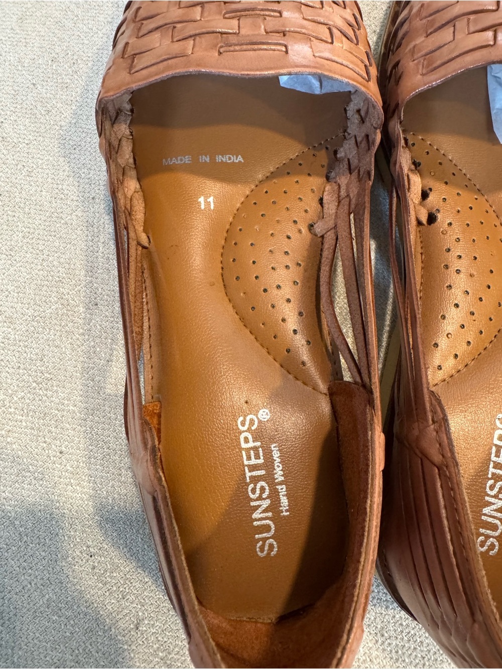 Sunsteps Woven Huarache Sandal Loafers, Brown, Men’s Sz 11 NWB - Picture 5 of 10